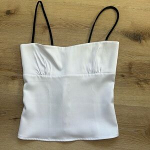 Enduring Kairos White Corset with Black Straps